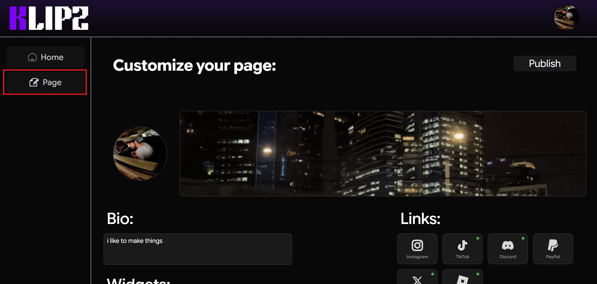 Page Tab